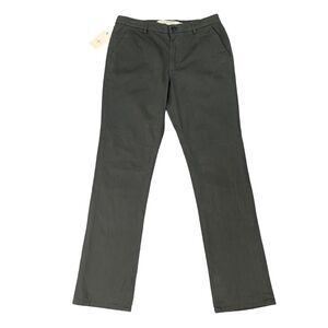 Coastaoro Dress Pants Mens 30 Charcoal Flat Front Stretch Cotton Chino Straight